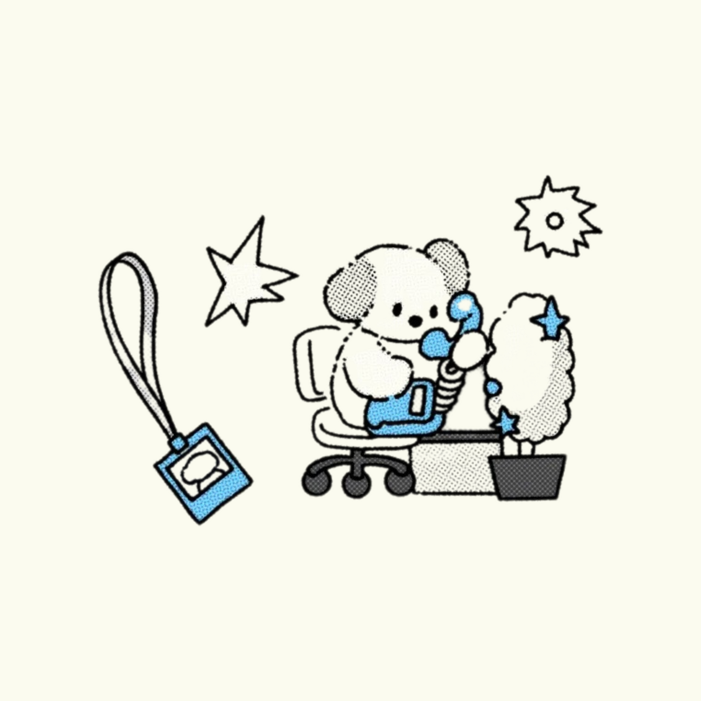 Puppy GanGan Y2K keychain - GanGan