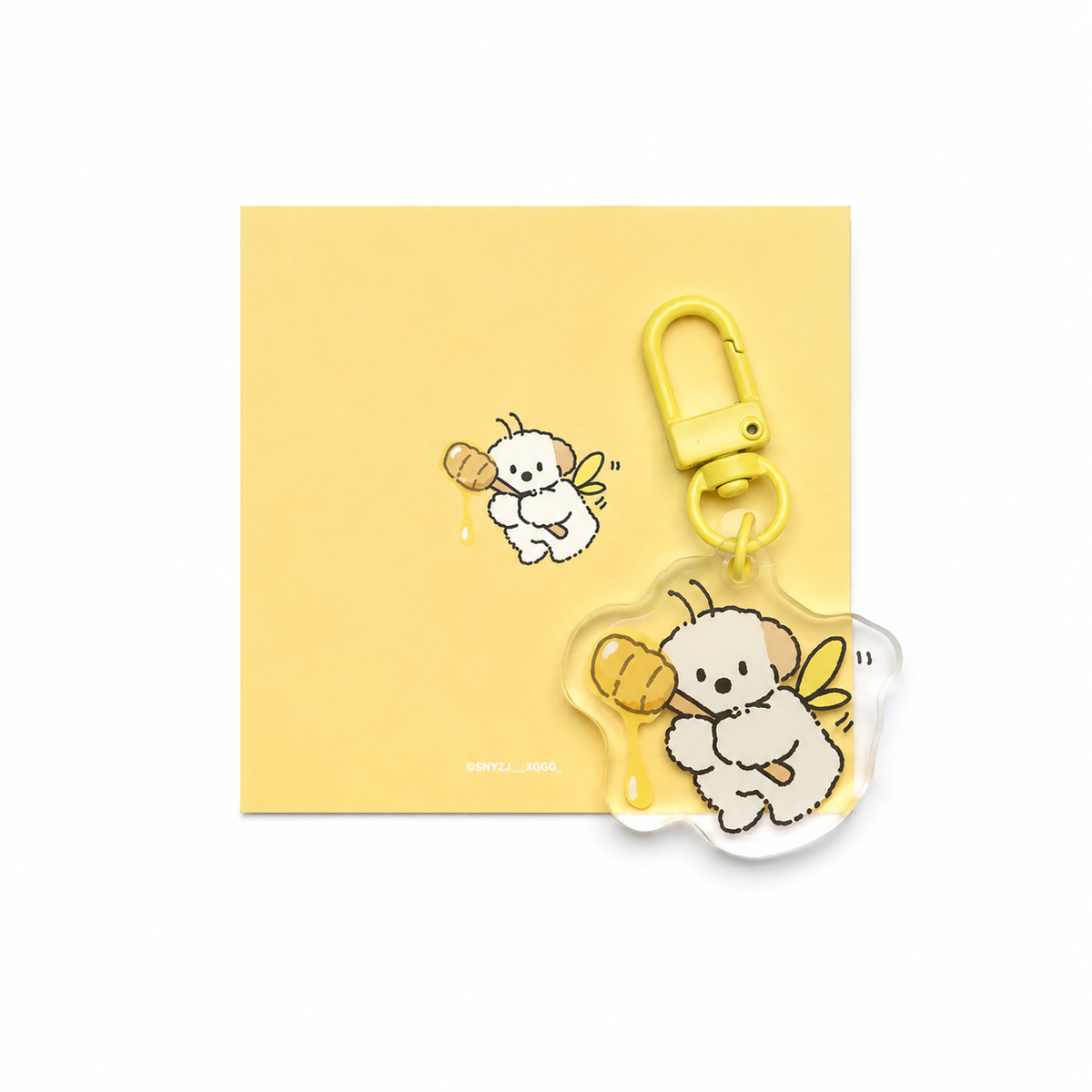 Puppy GanGan keychain - Honey Bee