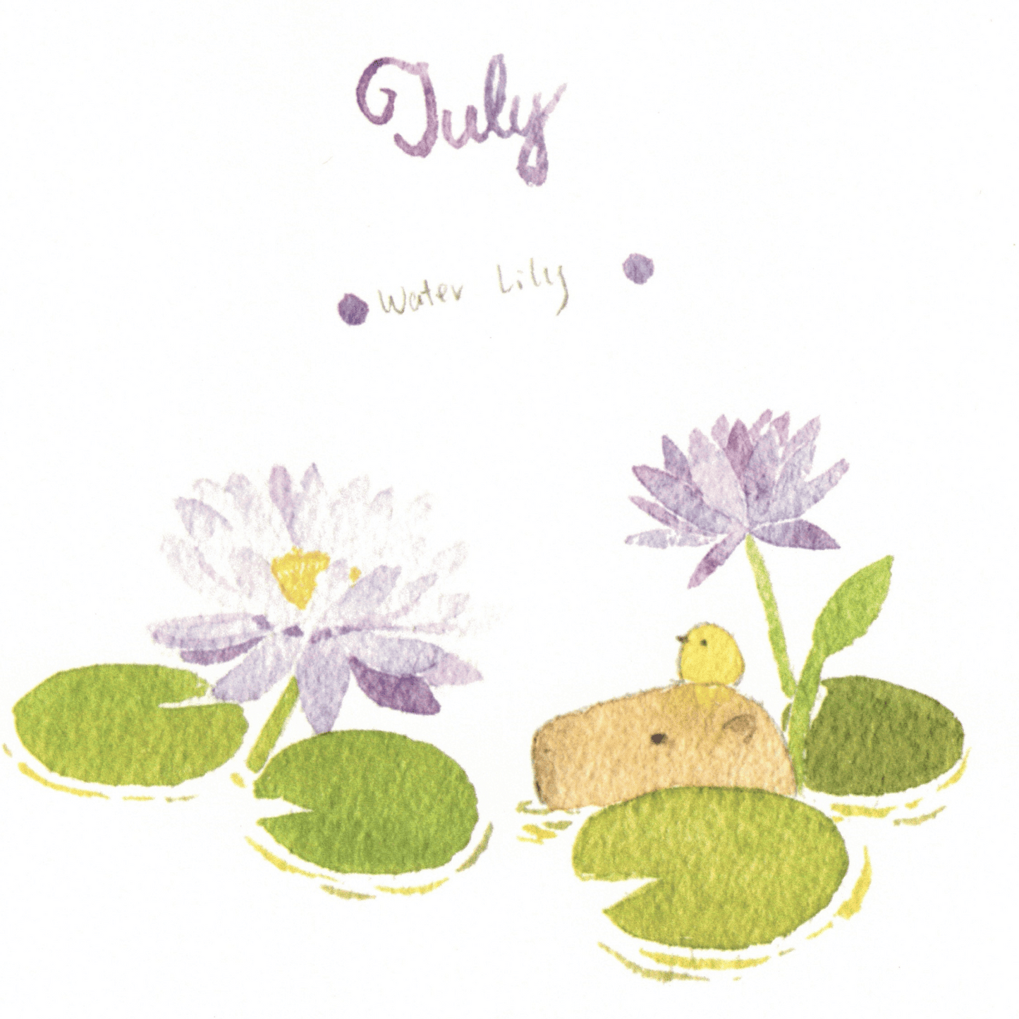 Bibi&Tata‘s floral year square cards - July, Aug, Sep