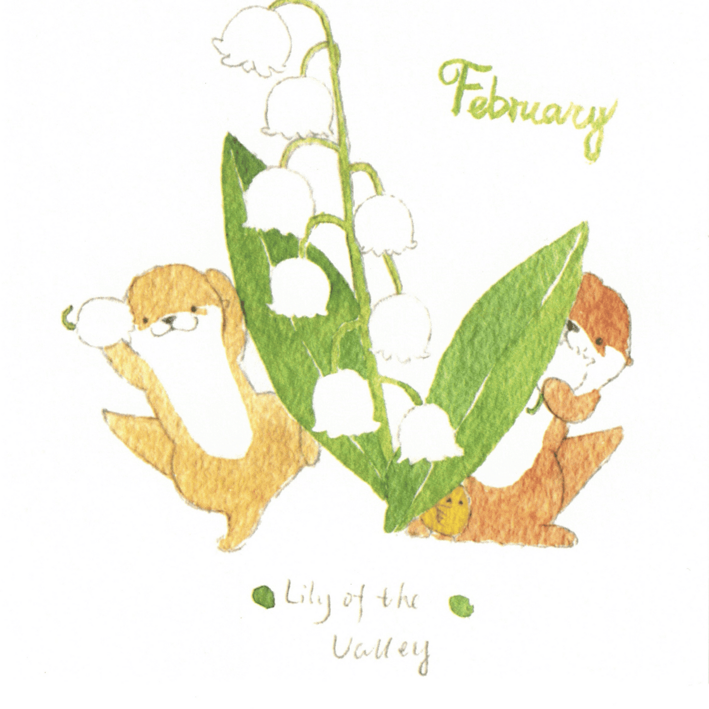 Bibi&Tata‘s floral year square cards - Jan, Feb, Mar