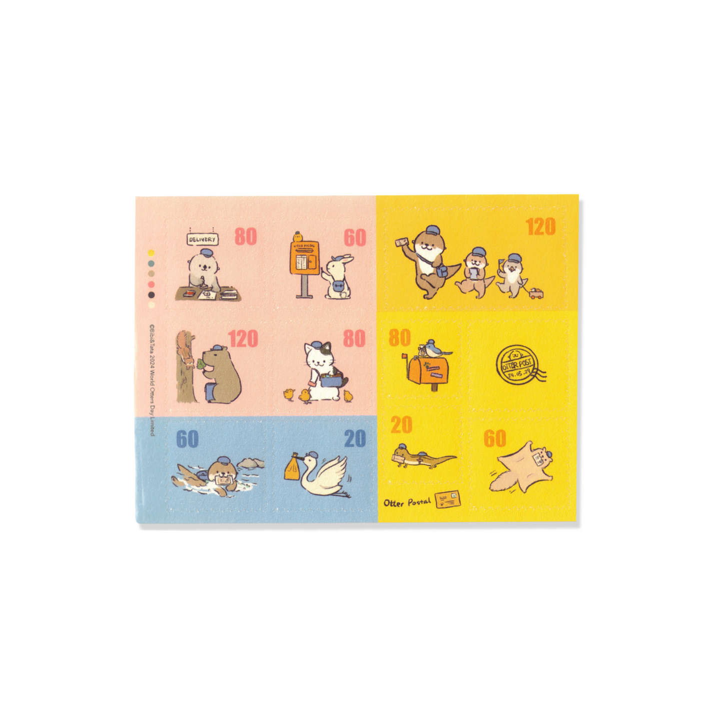 Bibi&Tata Otter Postal series sticker sheet