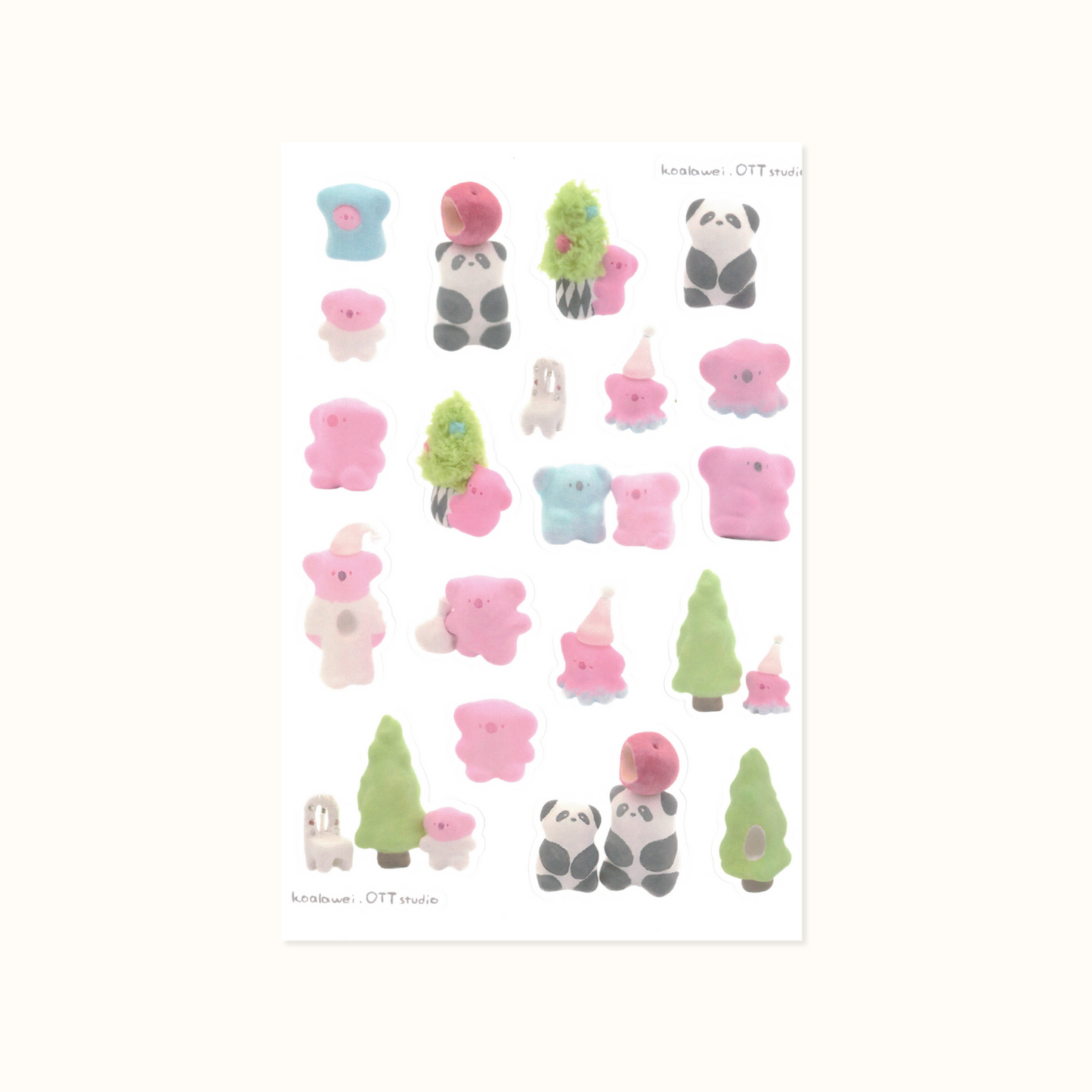 Koalawei clay life sticker sheet