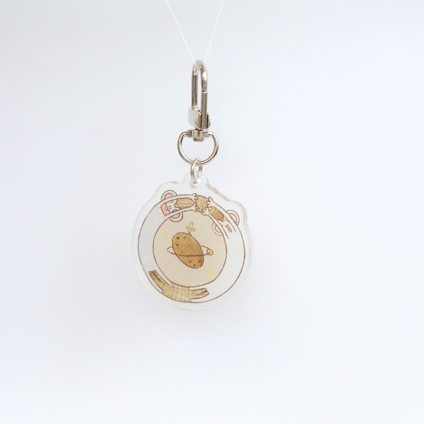 Mice & Potatoes double-sided keychain