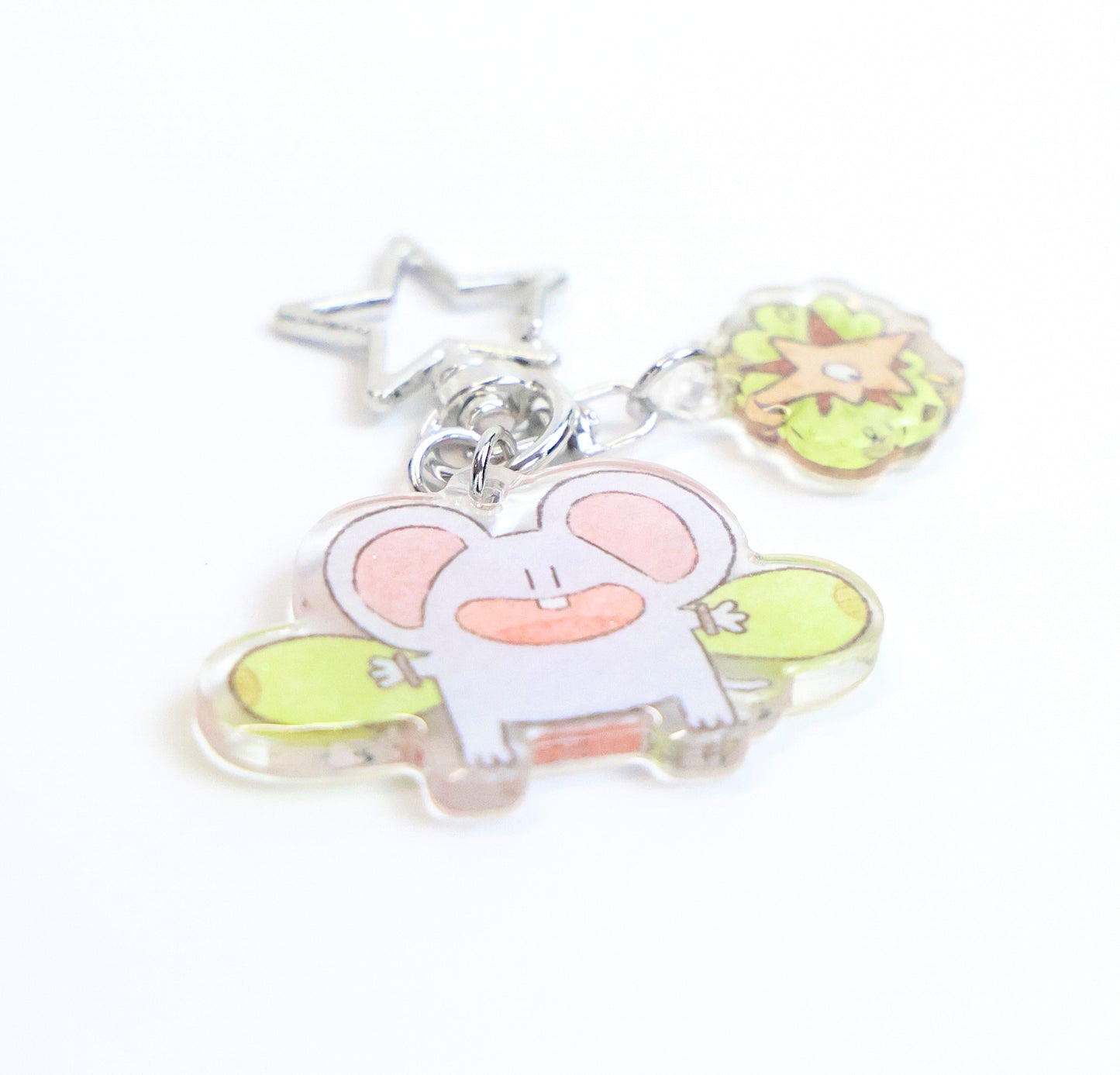 Mice & Potatoes glitter keychain