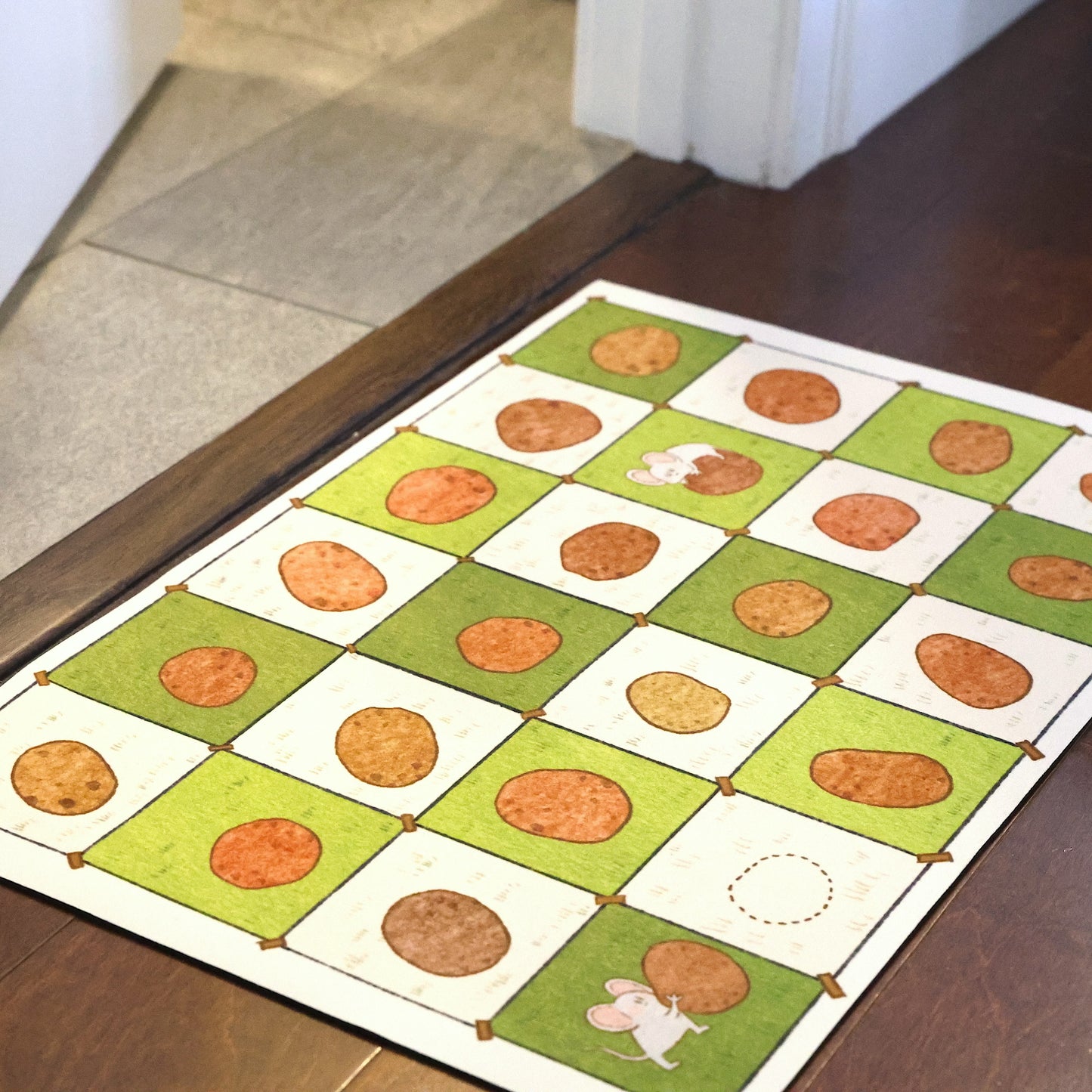 Mice & Potatoes bath mats - mice