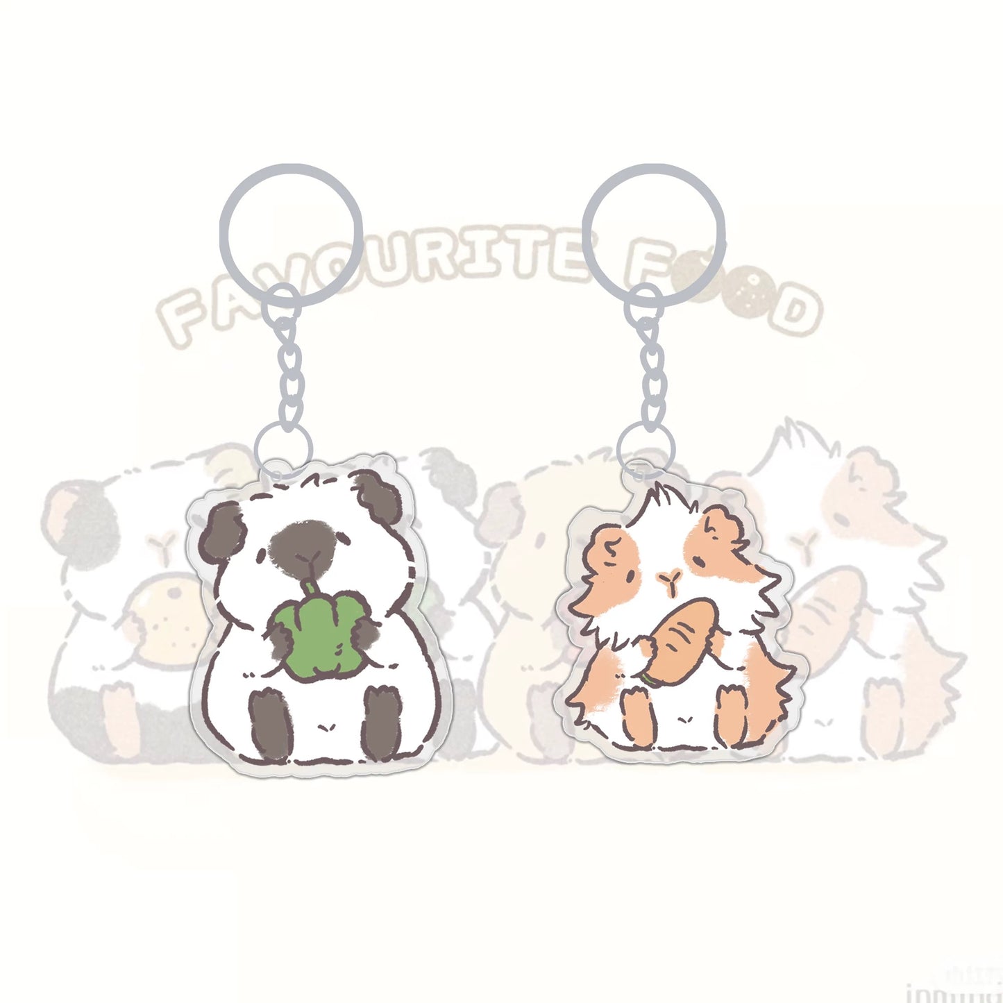 Piggy Dumplings Vegetable Keychain