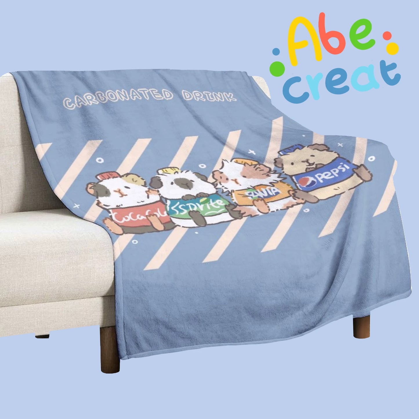 Piggy Dumplings Carbonated Drink Theme Flannel blanket