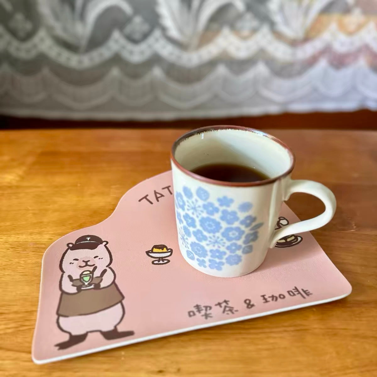 Bibi&Tata Capybara Café leather Coaster