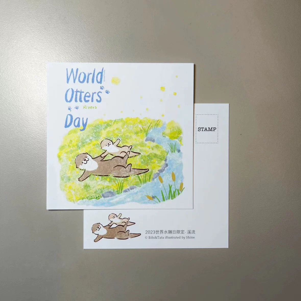 World Otter's Day square card set