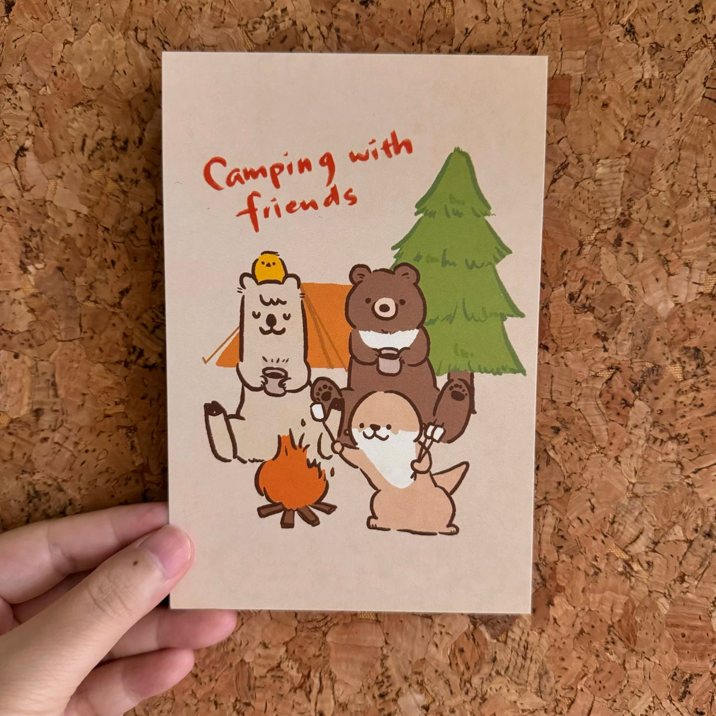 Bibi&Tata Camping With Friends Postcard