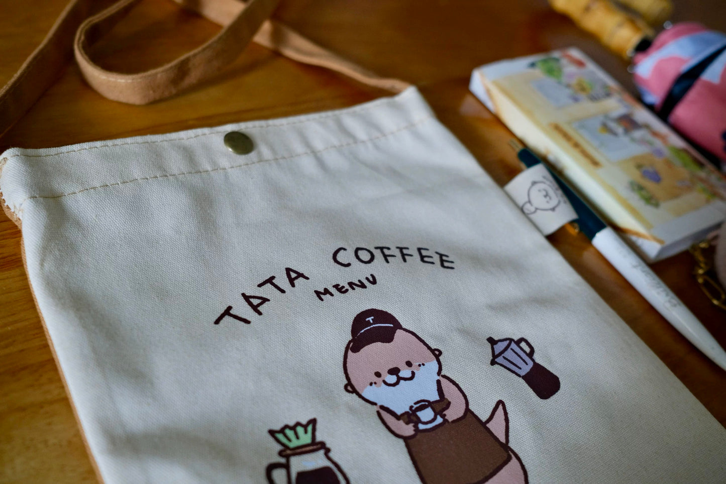 Tata cafe canvas tote bag