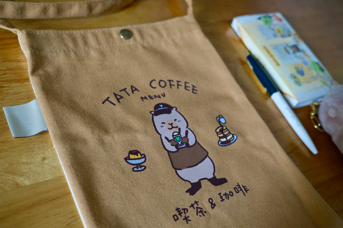 Tata cafe canvas tote bag