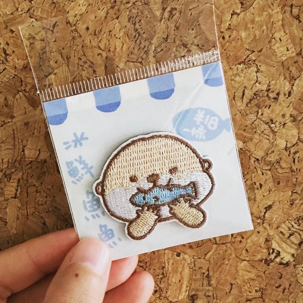 Tata Eating Iron-on Embroidered Patch