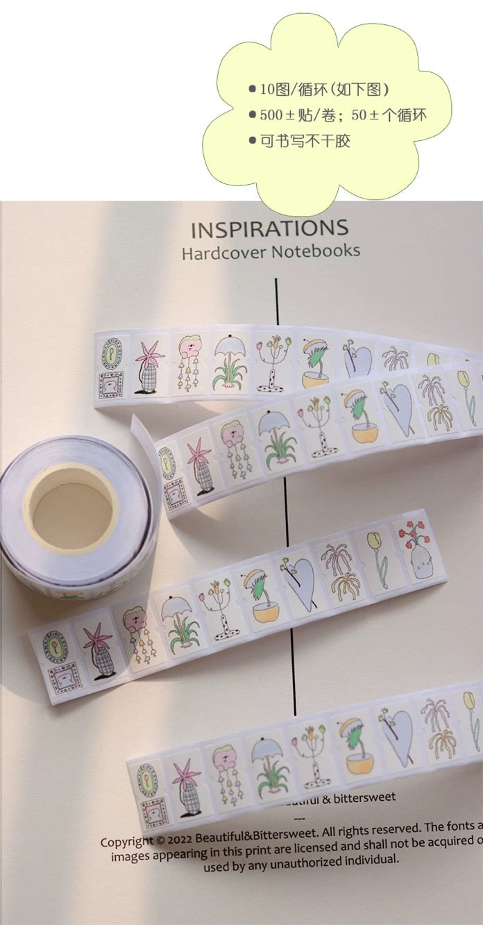 Koalawei Flower Label Stickers