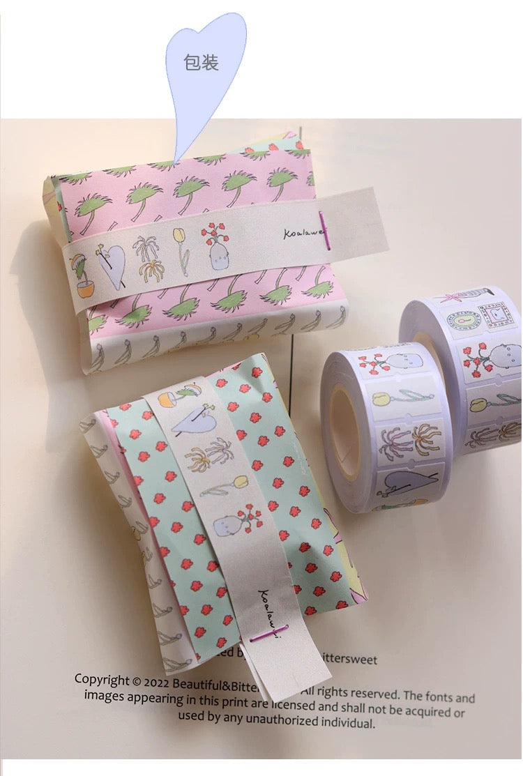 Koalawei Flower Label Stickers