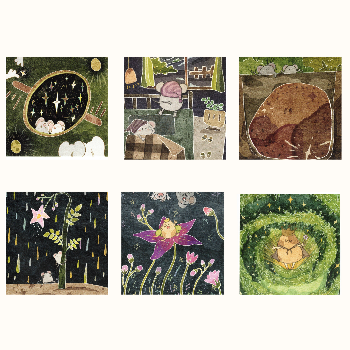 Mice & Potatoes cards - Potato from the sky