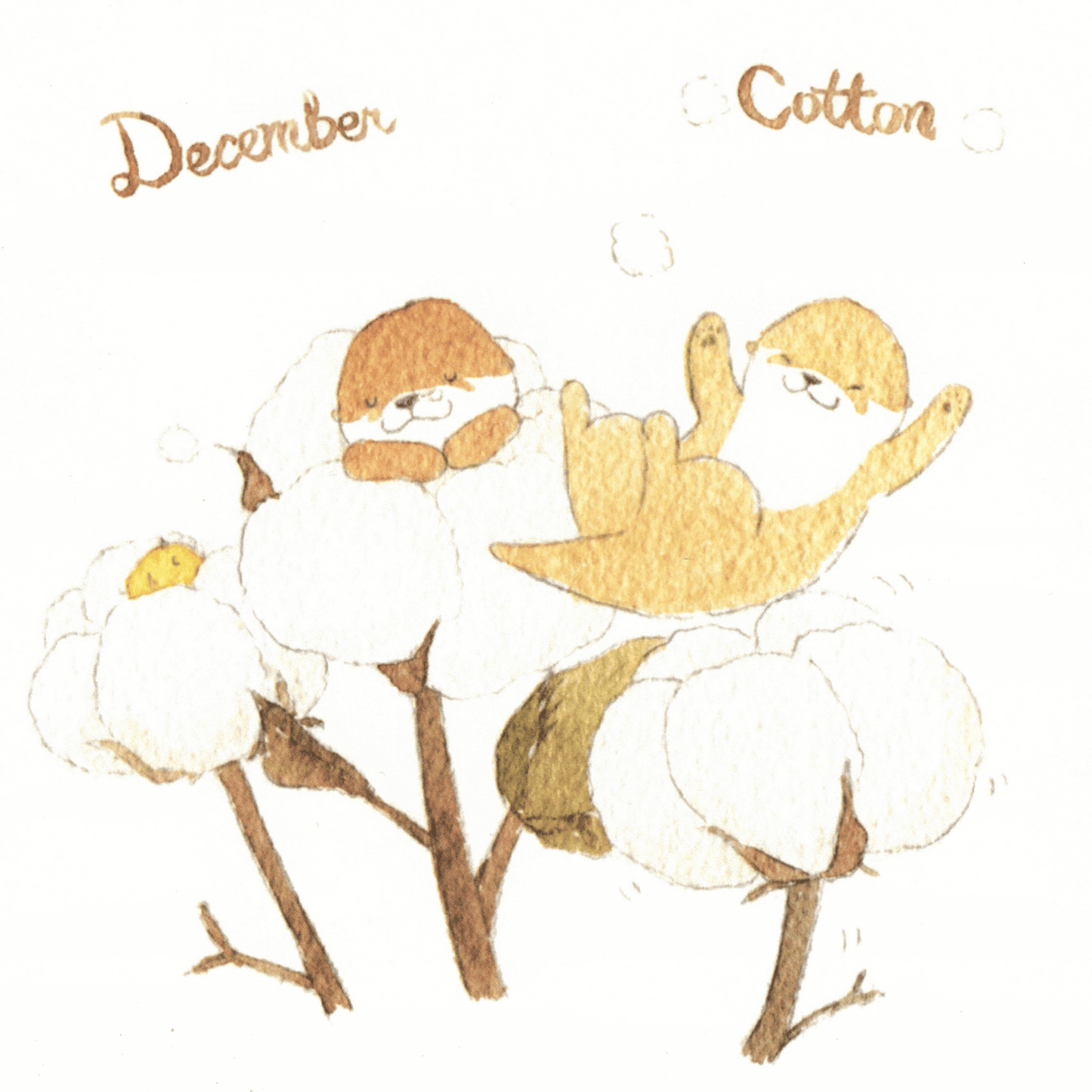 Bibi&Tata‘s floral year square cards - Oct, Nov,Dec