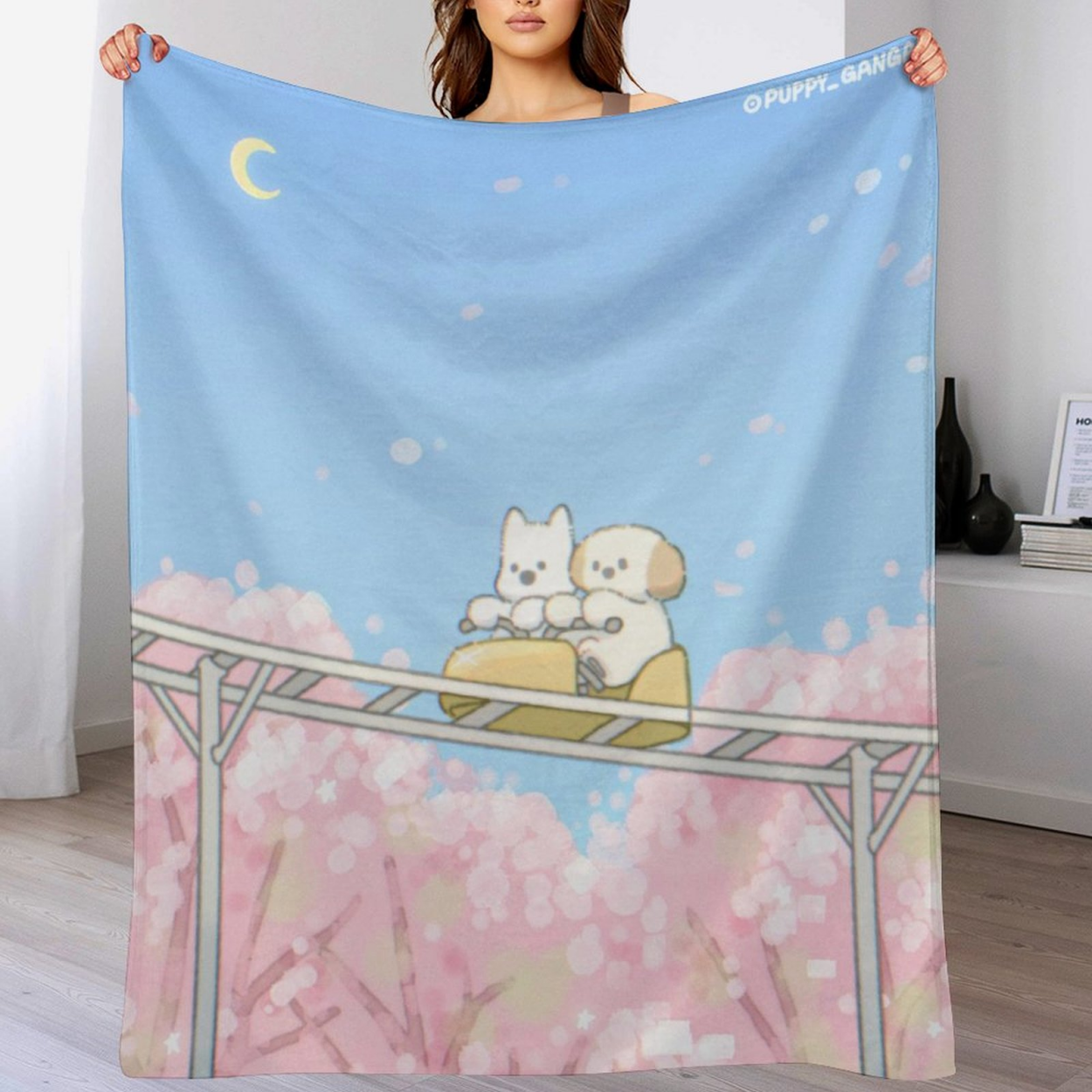 Puppy GanGan Fairground Flannel Blanket