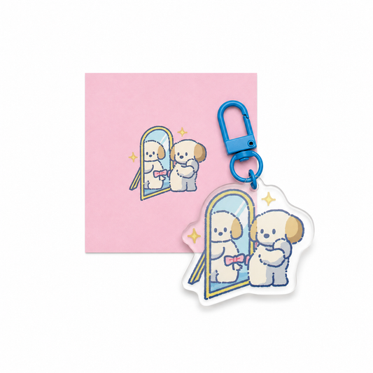 Puppy GanGan keychain - Mirror