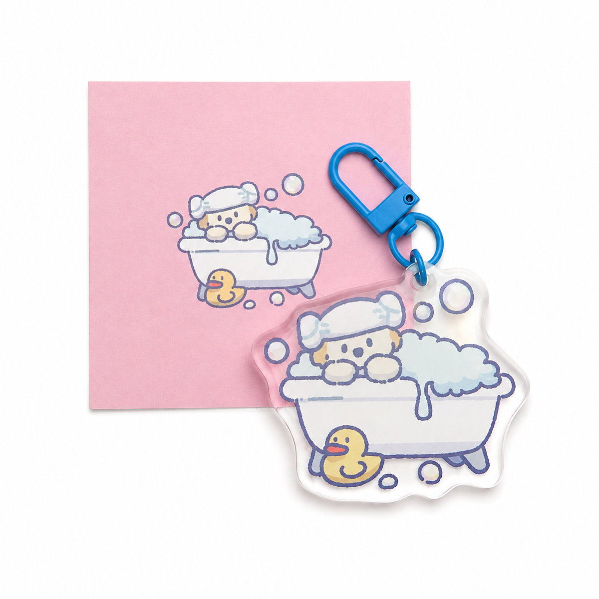 Puppy GanGan keychain - Bath Time