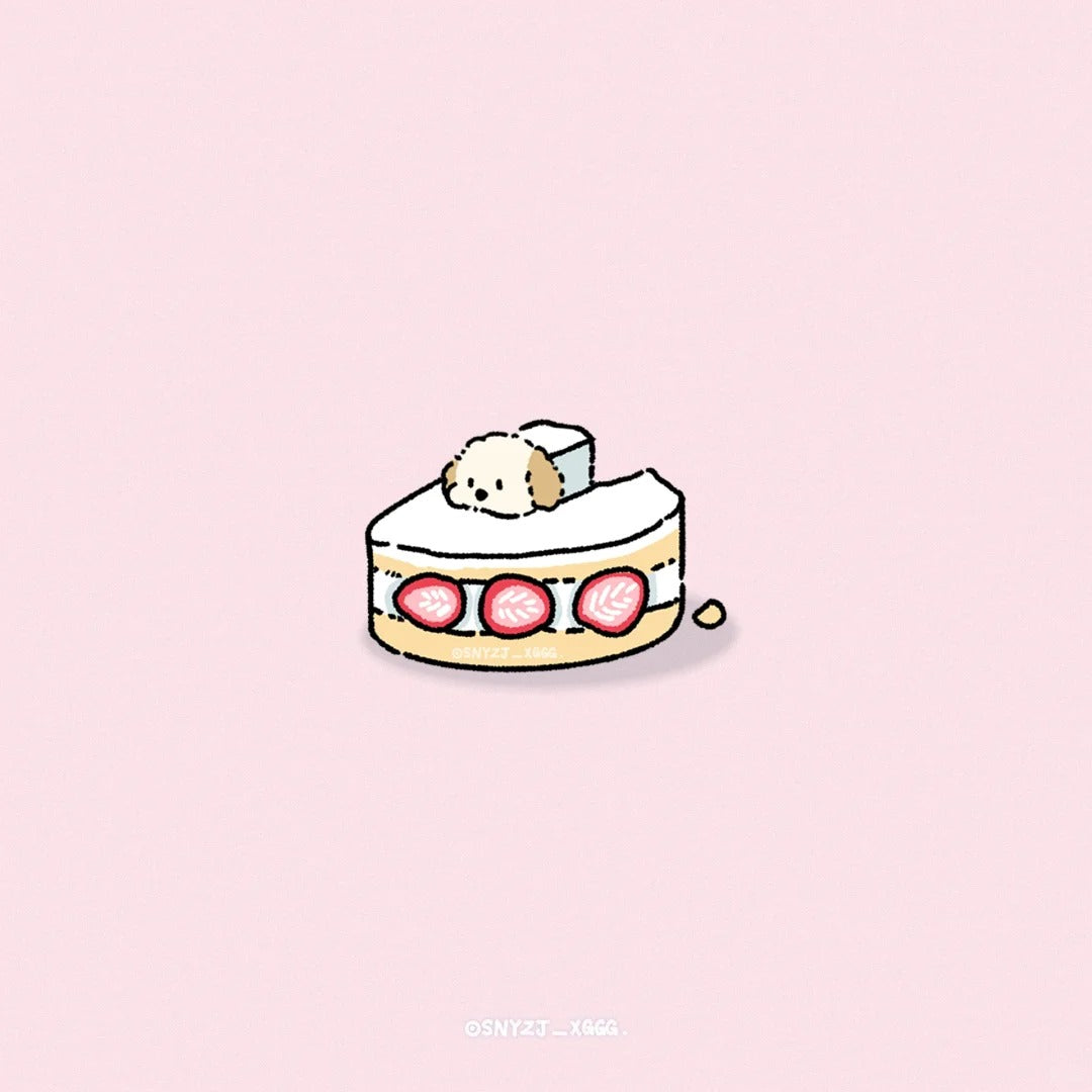 Puppy GanGan keychain - Desserts