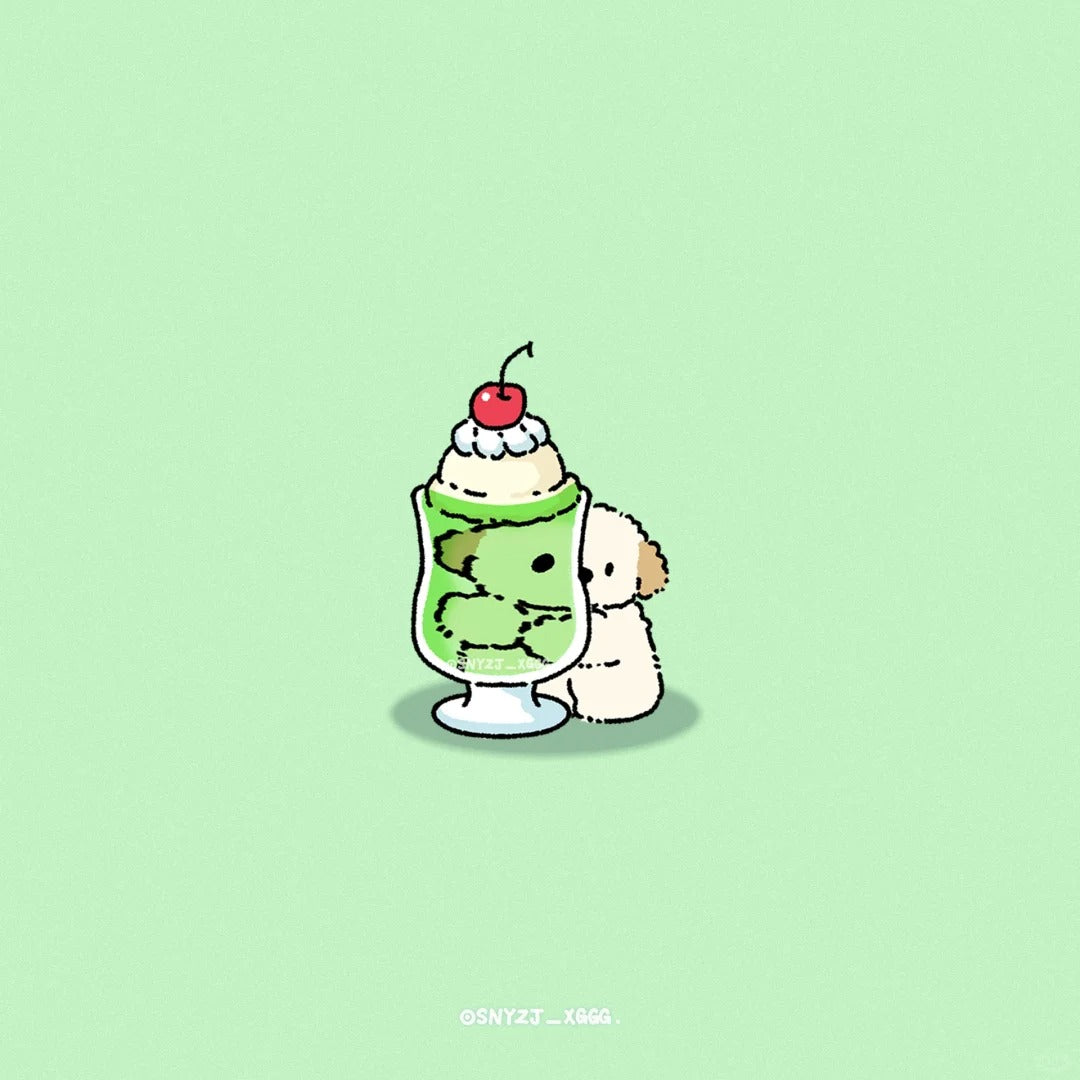 Puppy GanGan keychain - Desserts