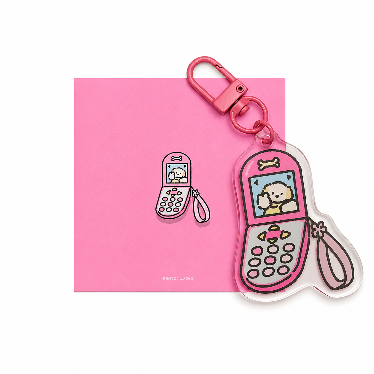 Puppy GanGan keychain - electronics series