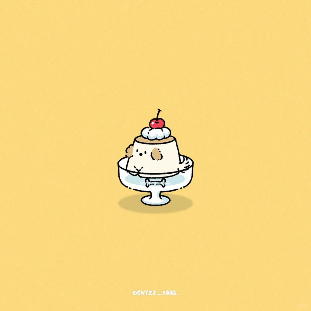Puppy GanGan keychain - Desserts