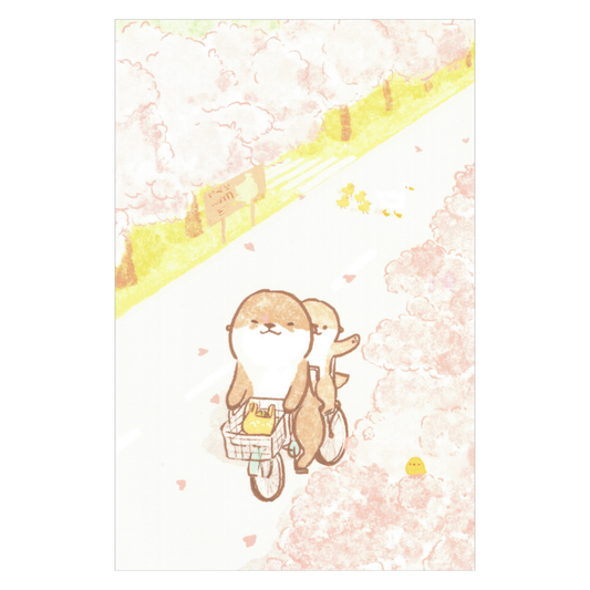 Bibi&Tata sakura postcard