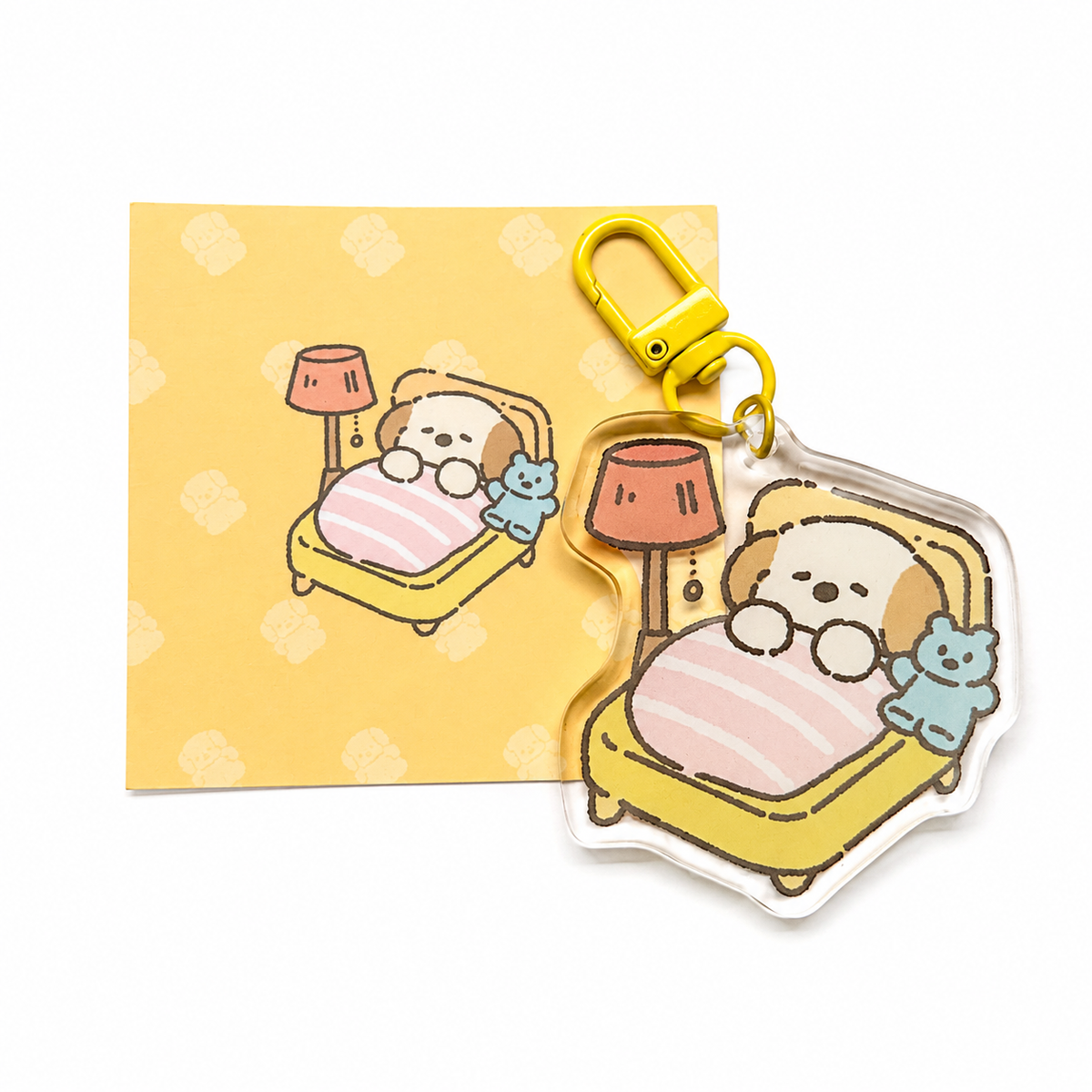 Puppy GanGan keychain - Bed