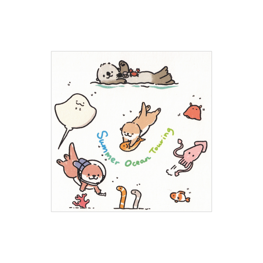 Bibi&Tata summer ocean square card