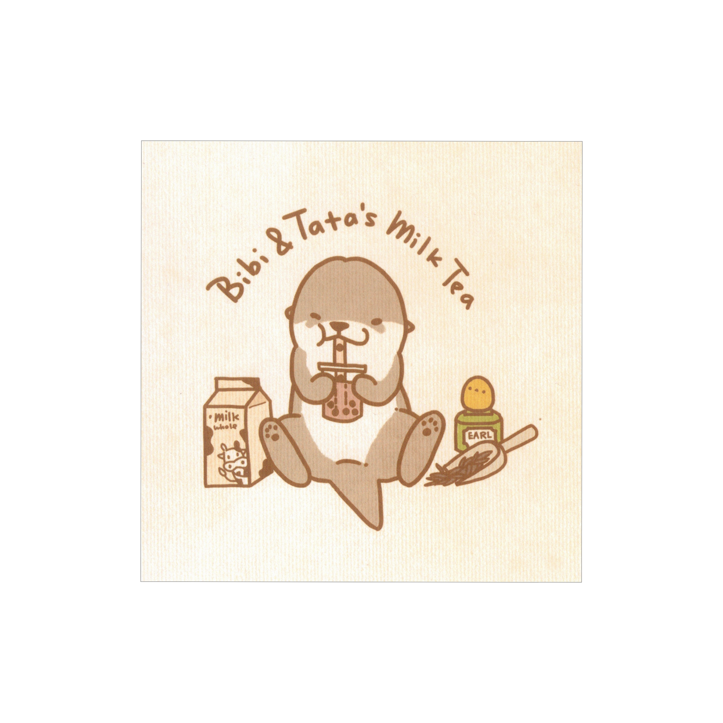 Bibi&Tata Coffee time & Milk tea time square cards set