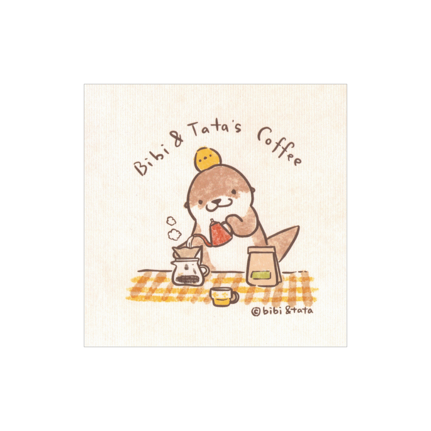 Bibi&Tata Coffee time & Milk tea time square cards set