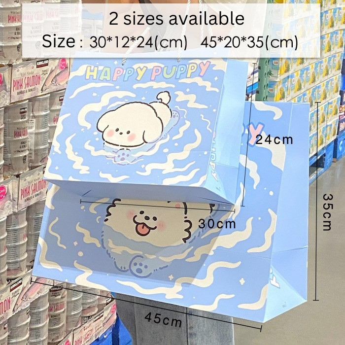 Happy Puppy Pomeranian Swimming gift bag
