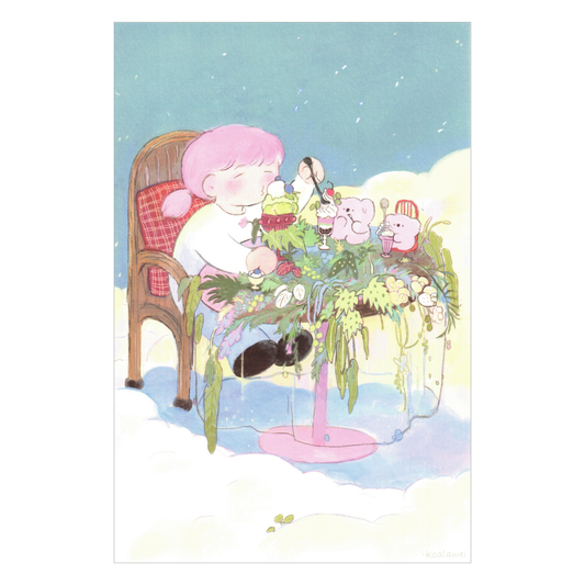 Koalawei picnic in the clouds postcard