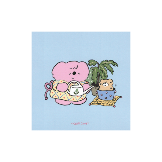 Koalawei blue square card