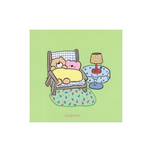 Koalawei green square card