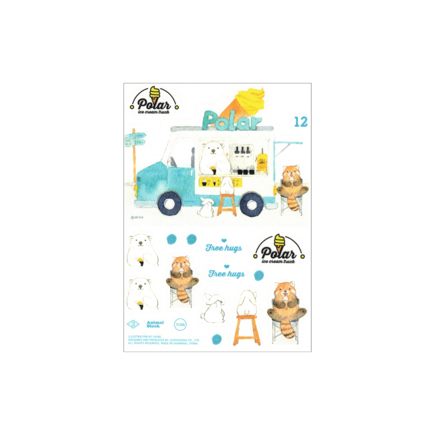 Bibi&Tata Animal Shops Washi Sticker set B