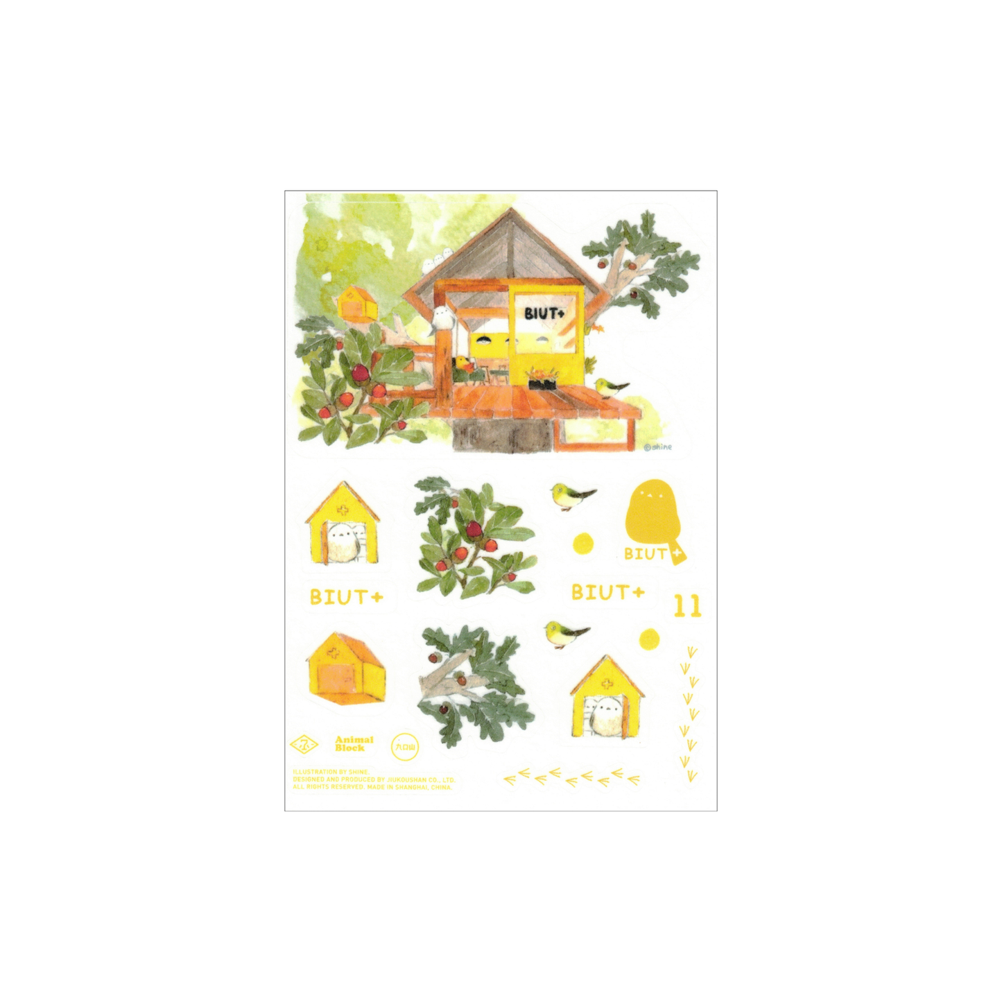Bibi&Tata Animal Shops Washi Sticker set B