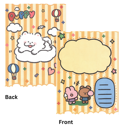 Happy Puppy stationary set - yellow