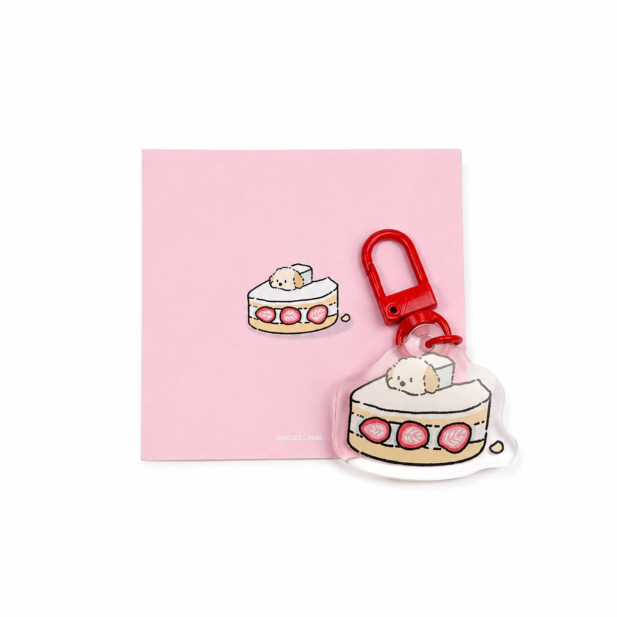 Puppy GanGan keychain - Desserts Series