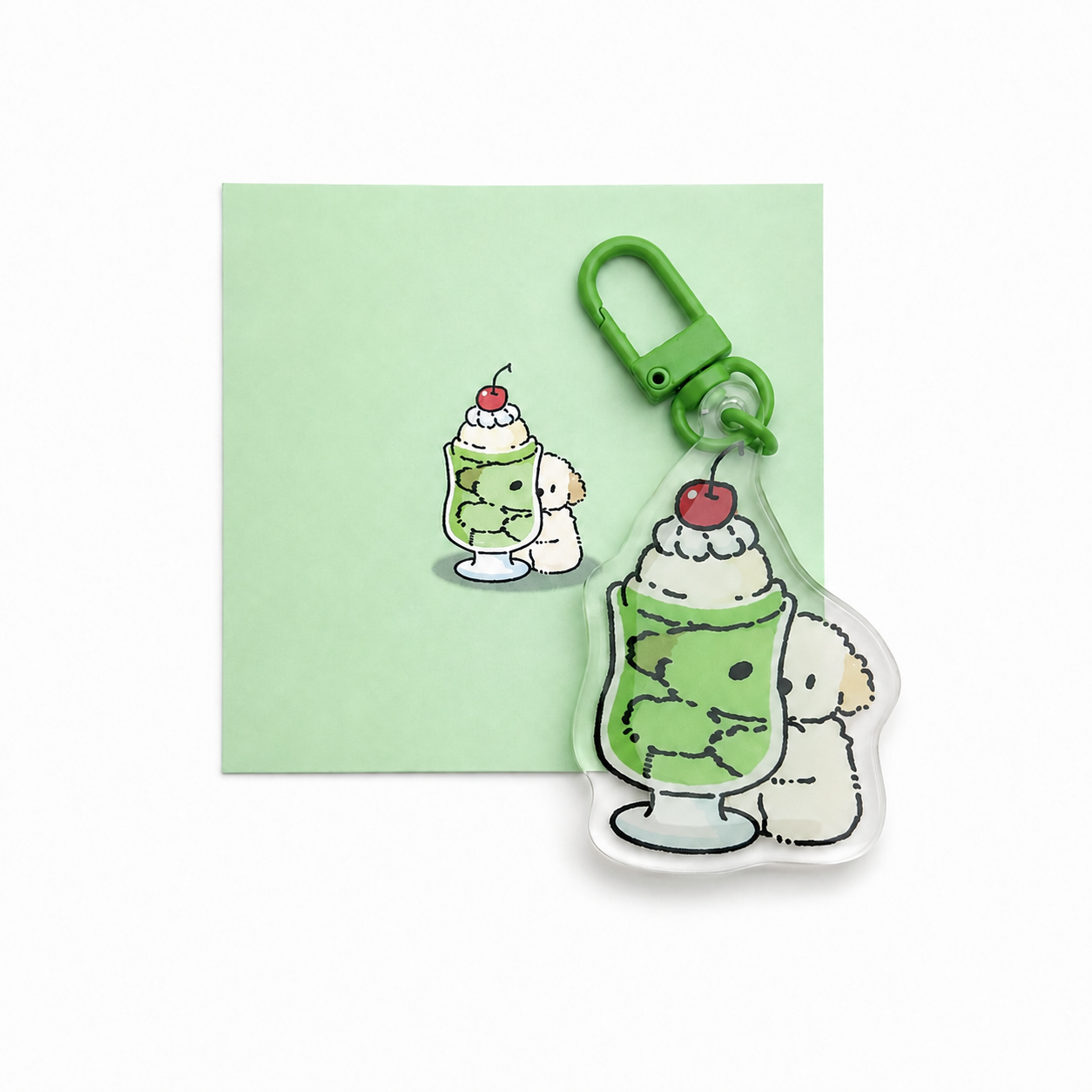 Puppy GanGan keychain - Desserts Series