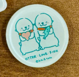 Otter love fish fridge magnet
