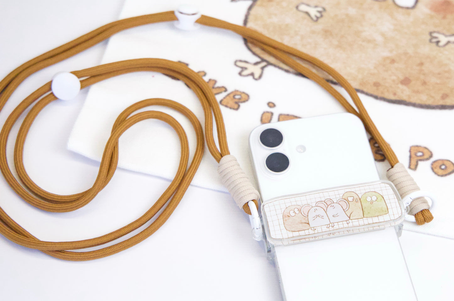 Mice & Potatoes phone strap holder