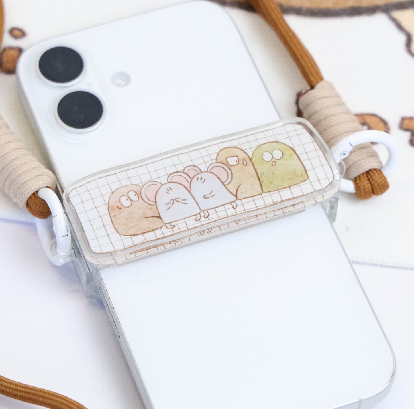 Mice & Potatoes phone strap holder