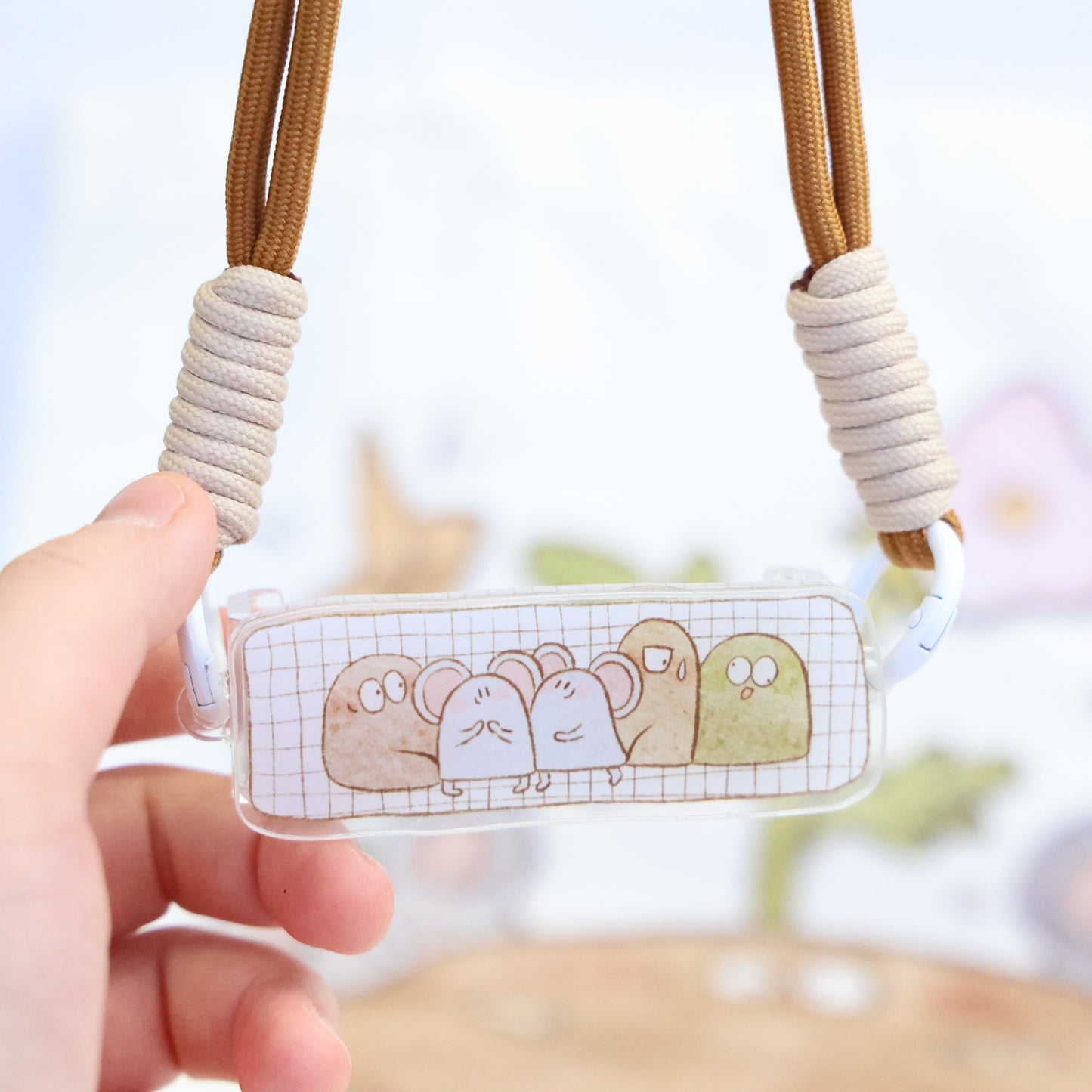 Mice & Potatoes phone strap holder