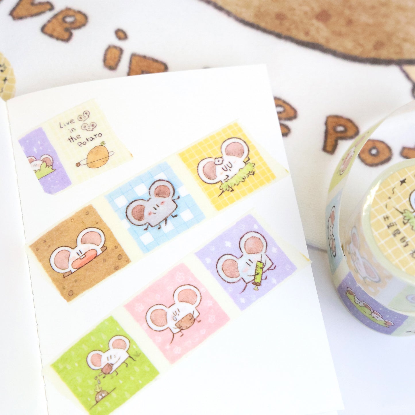 Mice & Potatoes shimmer washi tape