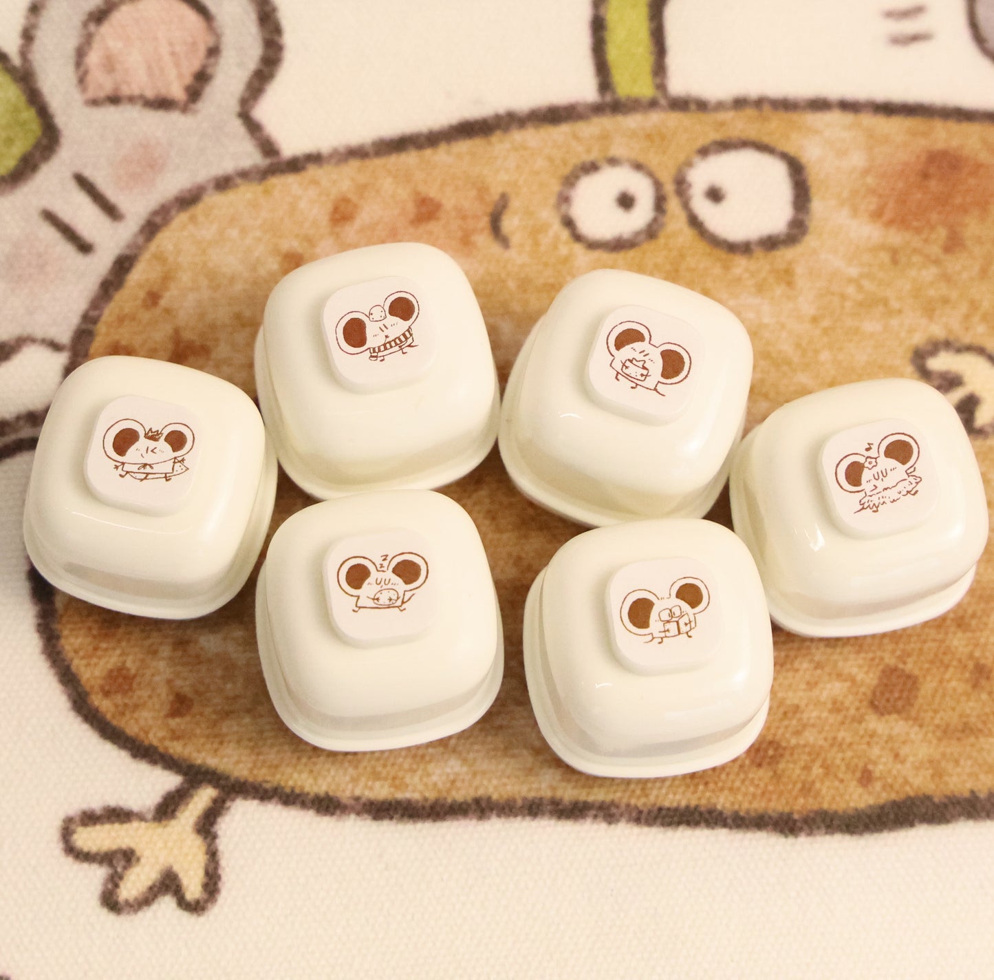 Mice & Potatoes Pastel-toned stamp