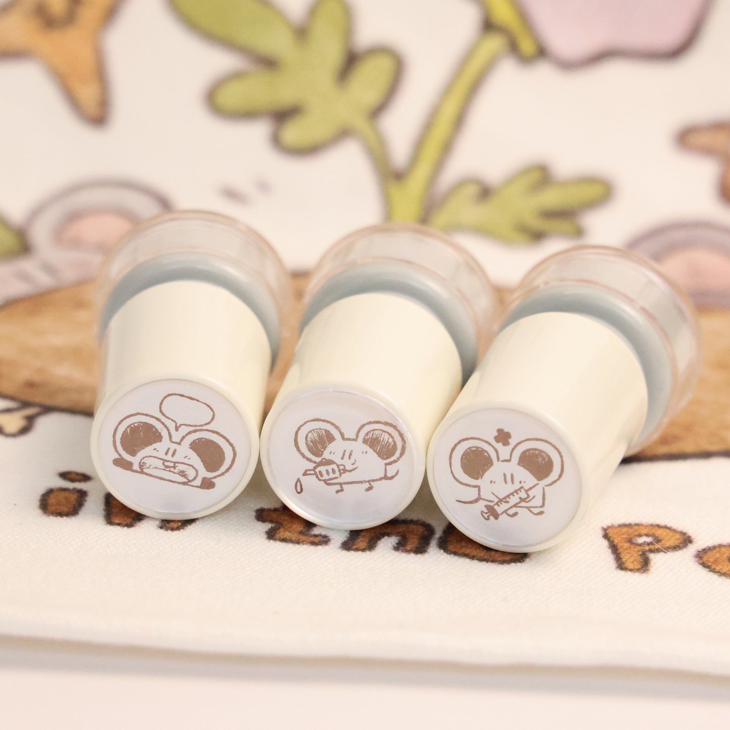 Mice & Potatoes pre-inked stamp