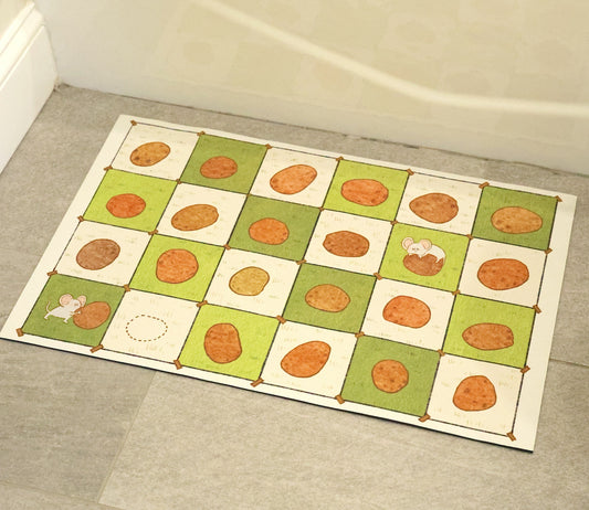 Mice & Potatoes bath mats - mice